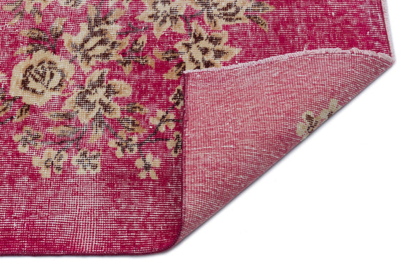 Pembe Anadolu Eskitme Klasik Yün Halı 147x246 - Özel Seri
