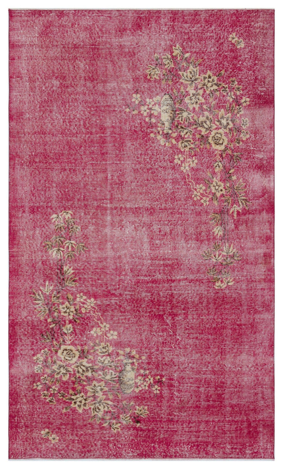 Pembe Anadolu Eskitme Klasik Yün Halı 147x246 - Özel Seri