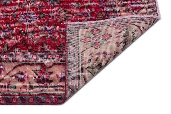 Kırmızı Anadolu Klasik Çiçekli Yün Halı 174x290 - Özel Seri
