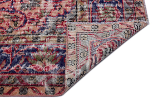 Kırmızı Anadolu Eskitme Madalyonlu Yün Halı 180x301 - Özel Seri