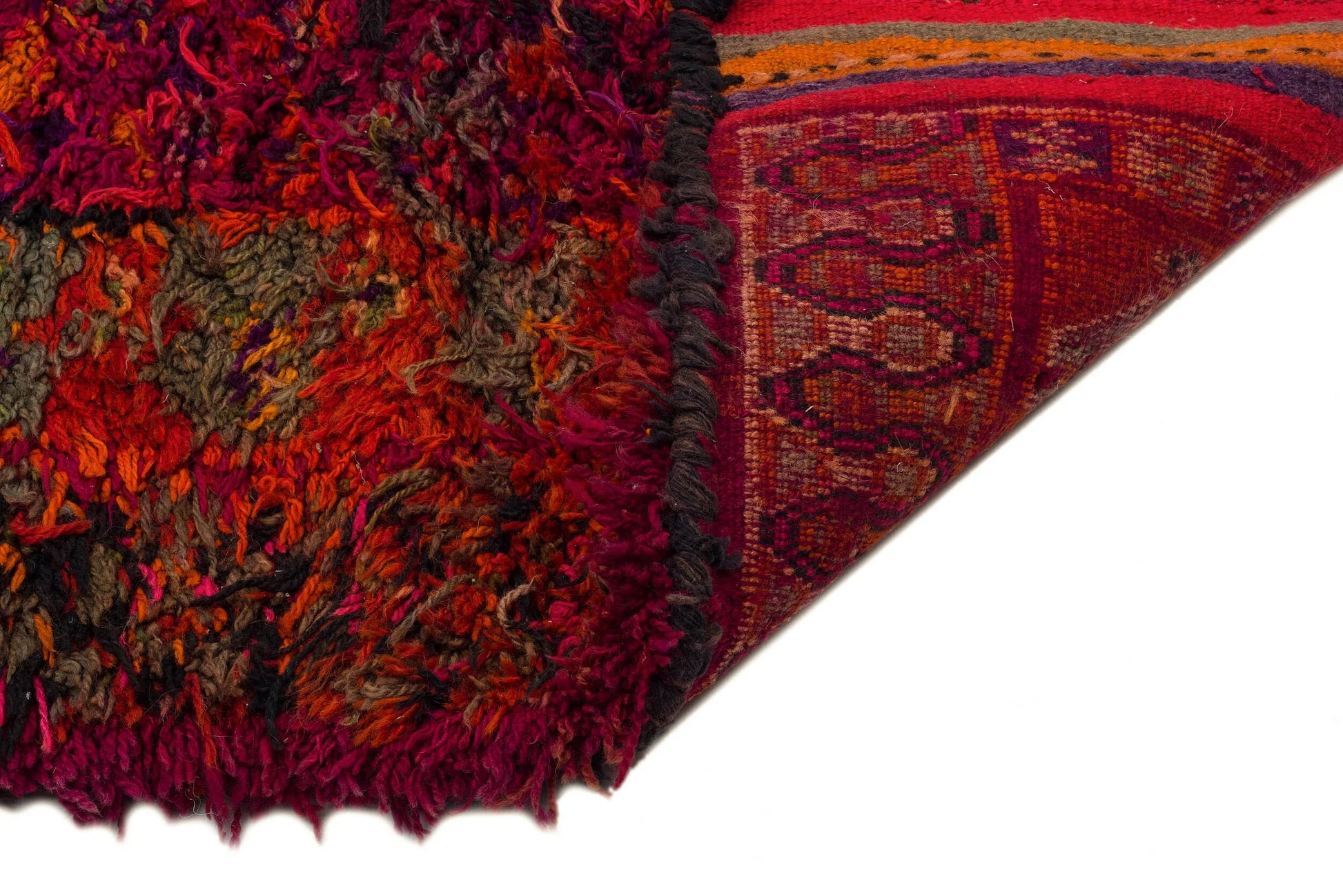 Kırmızı Anadolu Bohem Yün Halı 110x300 - Özel Seri