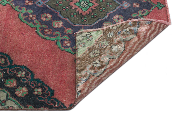 Kırmızı Anadolu Bohem Geometrik Yün Halı 101x283 - Özel Seri