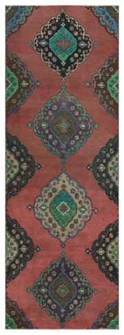 Kavala Kırmızı Klasik Yün El Dokuma Halısı 101 x 283 Apex Unique