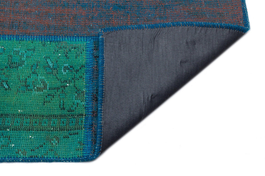 Geometrischer Kelim Teppich Türkis & Blau 160x230 cm – im Wohnzimmer