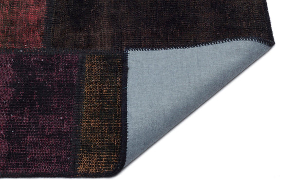 Bordo Anadolu Eskitme Geometrik Yün Halı 160x230 - Özel Seri