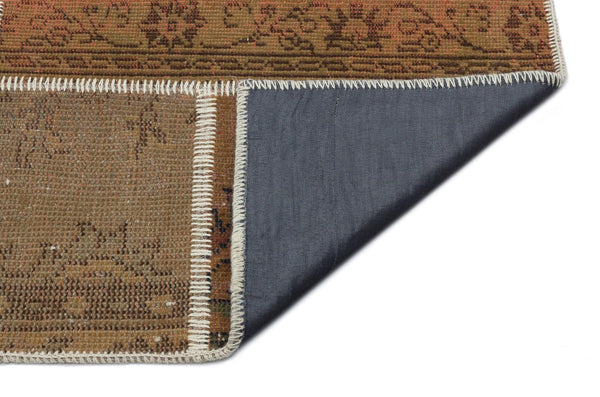 Bej Krem Eskitme Geometrik Yün Halı 160x230