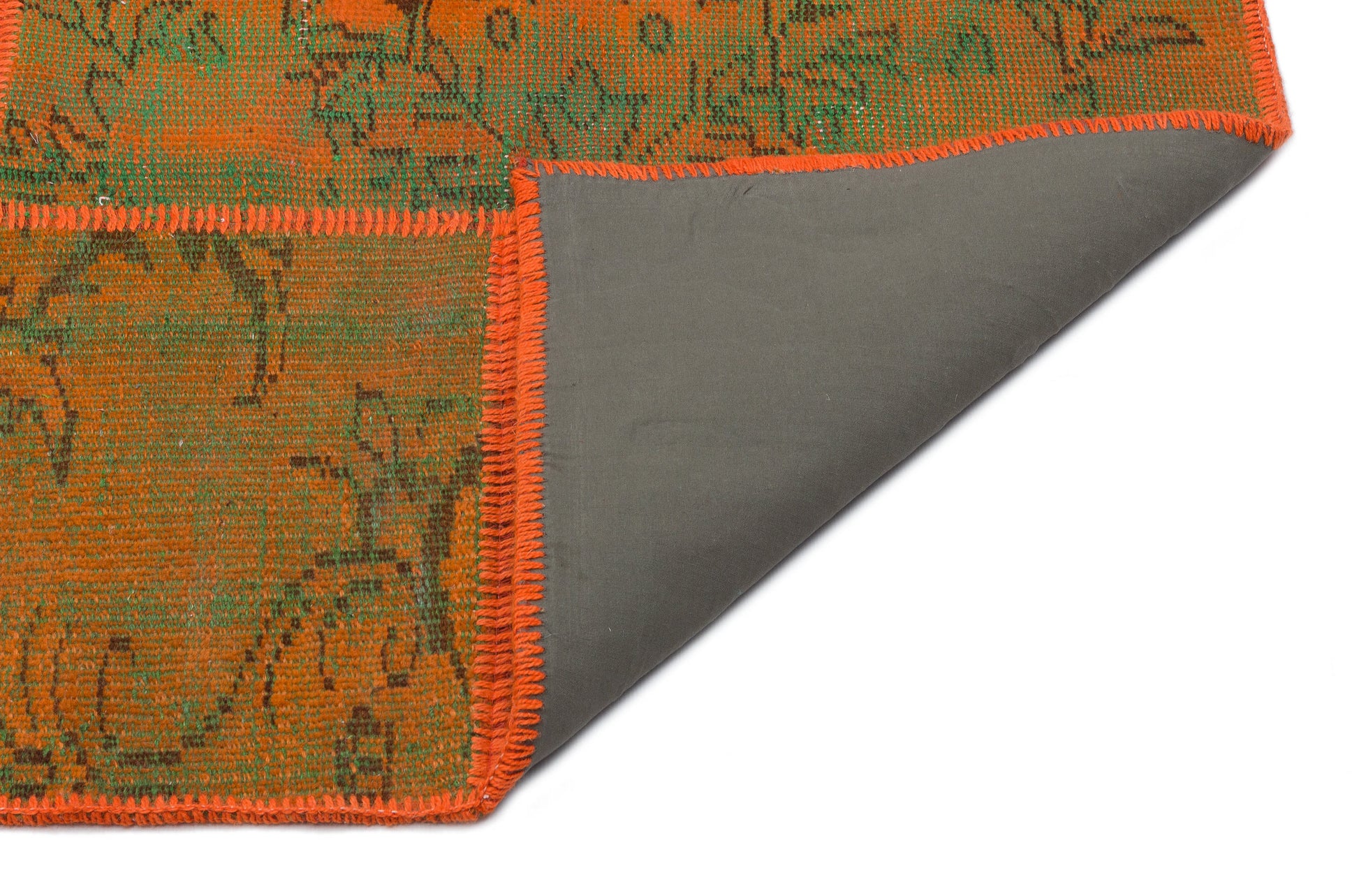 Iskece Turuncu Eskitme Yün El Dokuma Halısı 160 x 230 Apex Unique
