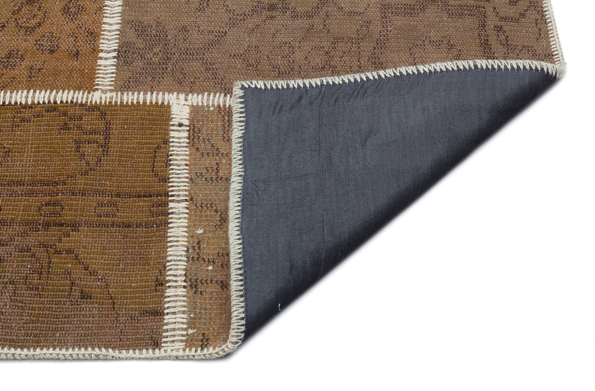 Iskece Kahverengi Eskitme Yün El Dokuma Halısı 160 x 230 Apex Unique