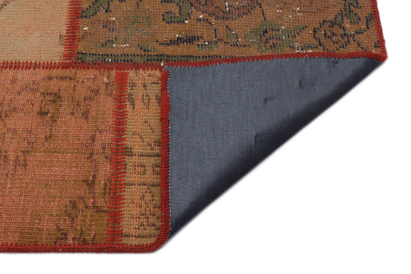 Bej Bordo Anadolu Eskitme Geometrik Yün Halı 160x230 - Özel Seri