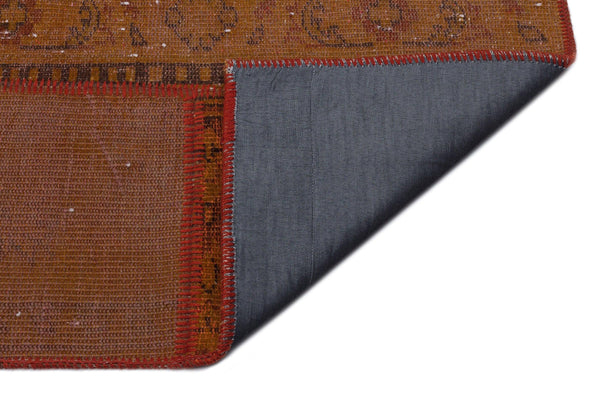 Bej Bordo Eskitme Geometrik Yün Halı 160x230
