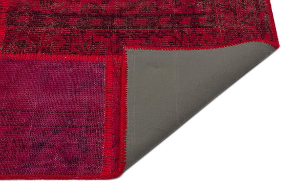 Kırmızı Anadolu Eskitme Geometrik Yün Halı 160x230 - Özel Seri