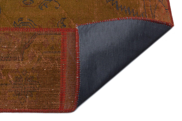 Bej Bordo Eskitme Geometrik Yün Halı 160x230