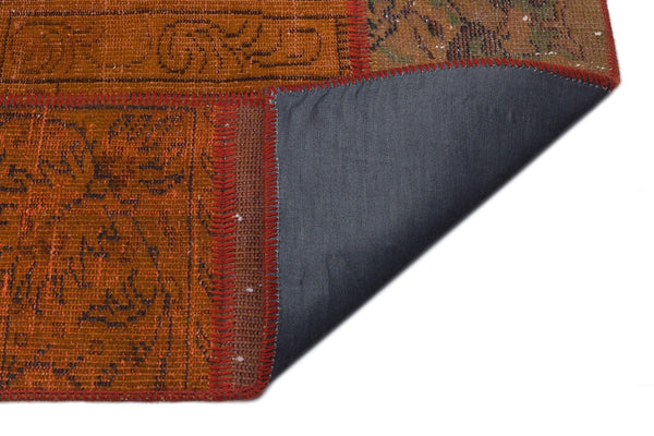 Bej Bordo Eskitme Geometrik Yün Halı 160x230