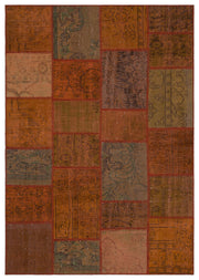 Iskece Kahverengi Eskitme Yün El Dokuma Halısı 160 x 230 Apex Unique