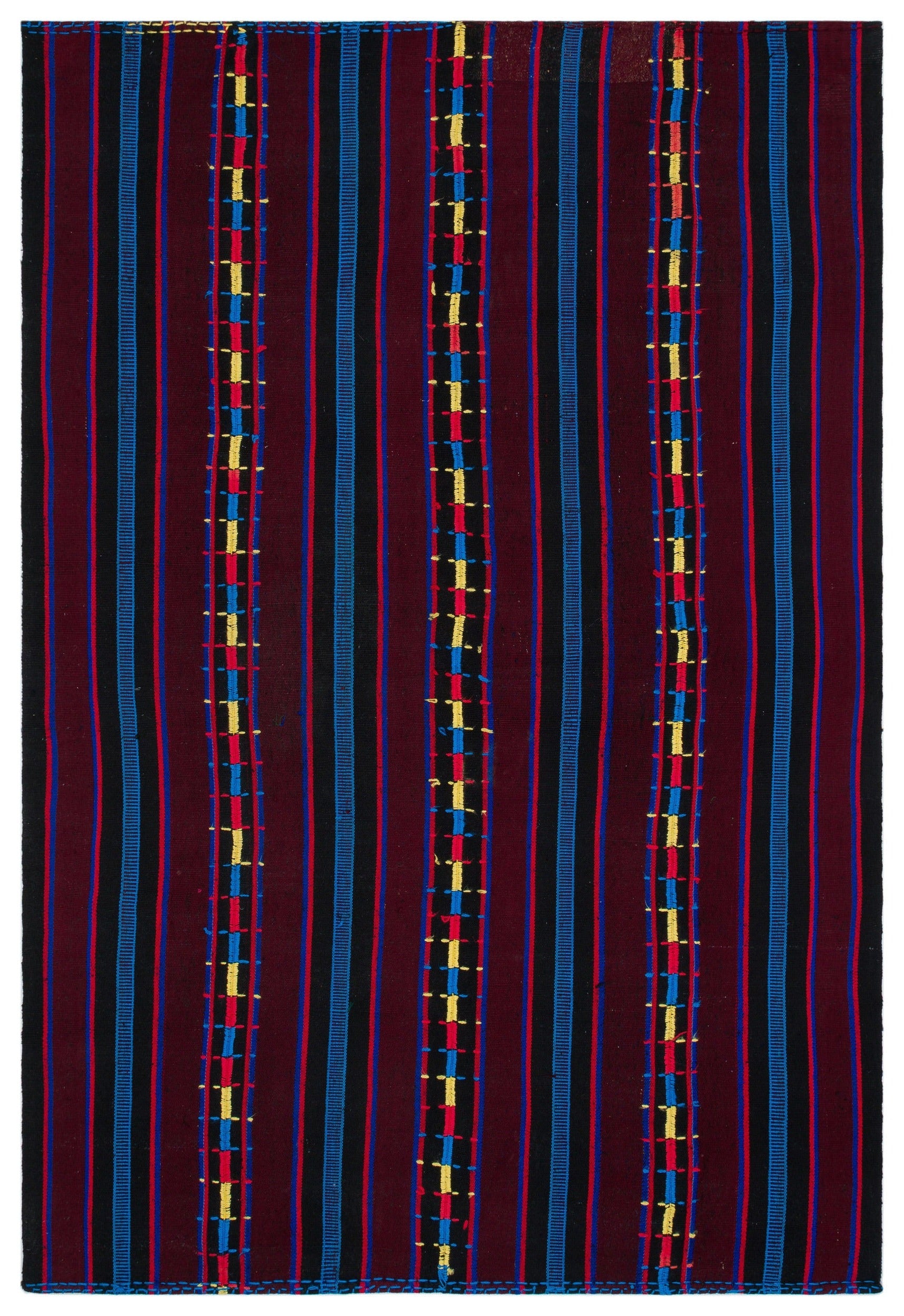 Girit Bej Çizgili Yün El Dokuma Halısı 191 x 280 Apex Unique