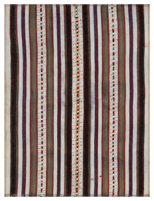 Bej Anadolu Bohem Geometrik Yün Halı 158x214 - Özel Seri