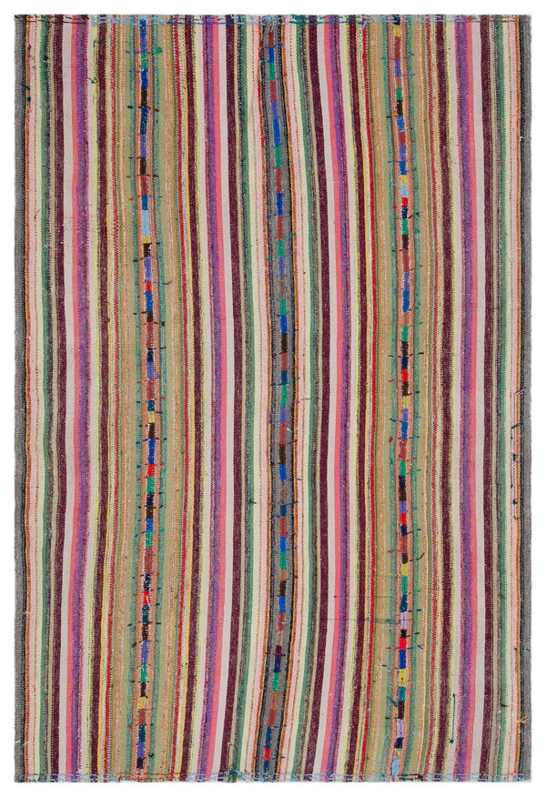 Bej Anadolu Bohem Geometrik Yün Halı 161x260 - Özel Seri