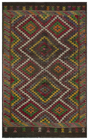 Girit Bej Çizgili Yün El Dokuma Halısı 191 x 306 Apex Unique