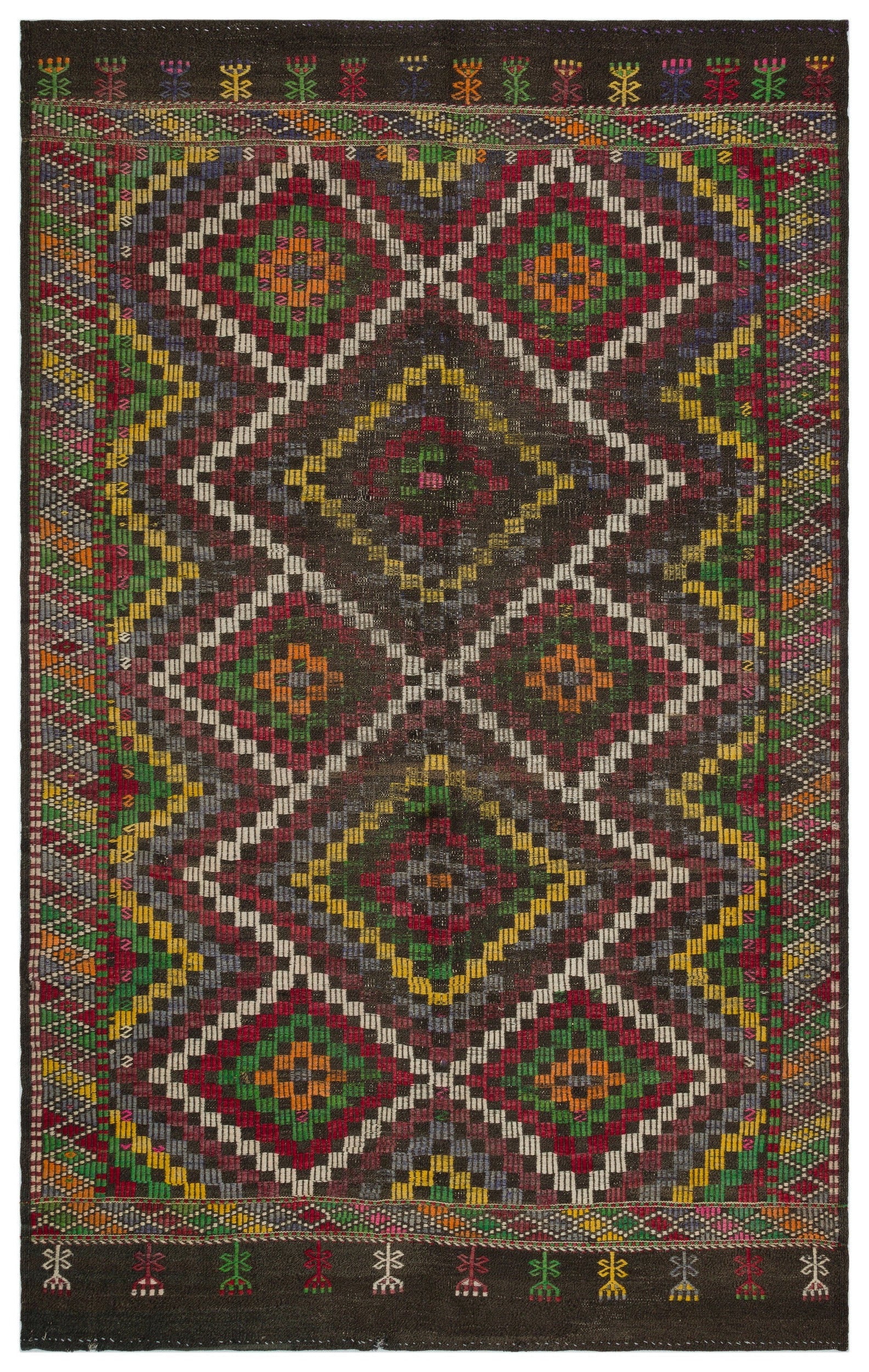 Girit Bej Çizgili Yün El Dokuma Halısı 191 x 306 Apex Unique