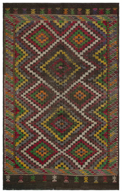 Girit Bej Çizgili Yün El Dokuma Halısı 191 x 306 Apex Unique