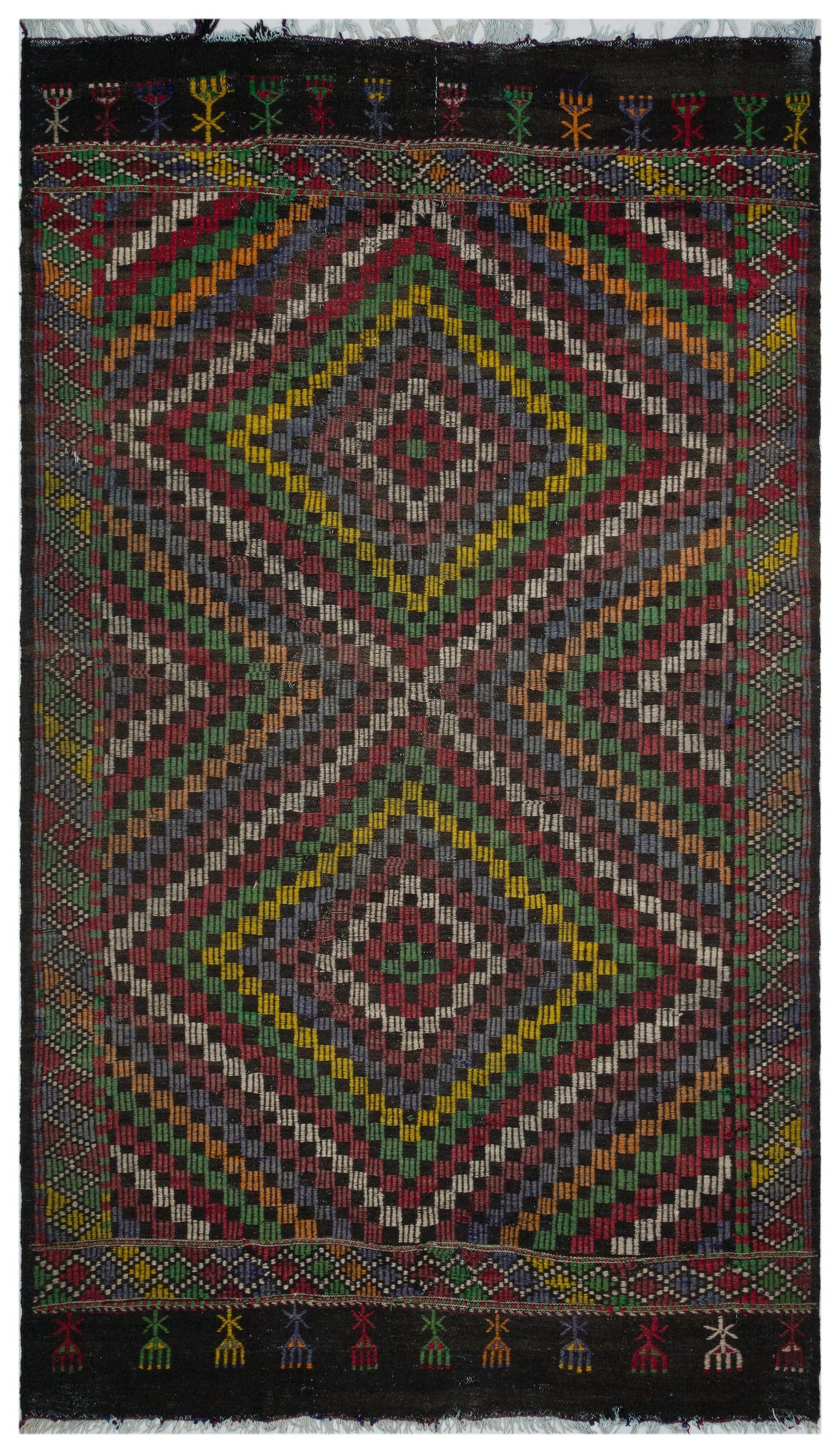 Girit Bej Çizgili Yün El Dokuma Halısı 198 x 335 Apex Unique