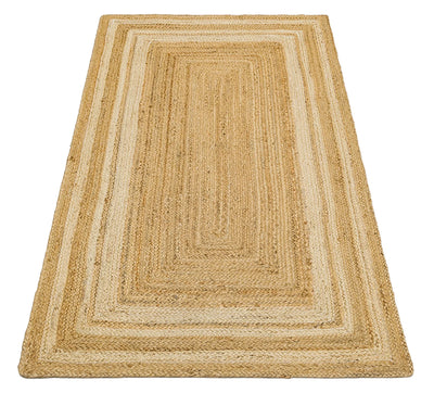 Scharding Beige Moderner handgewebter natürlicher Jute-Korbteppich 