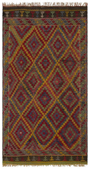 Bej Gri Anadolu Bohem Geometrik Yün Halı 166x297 - Özel Seri