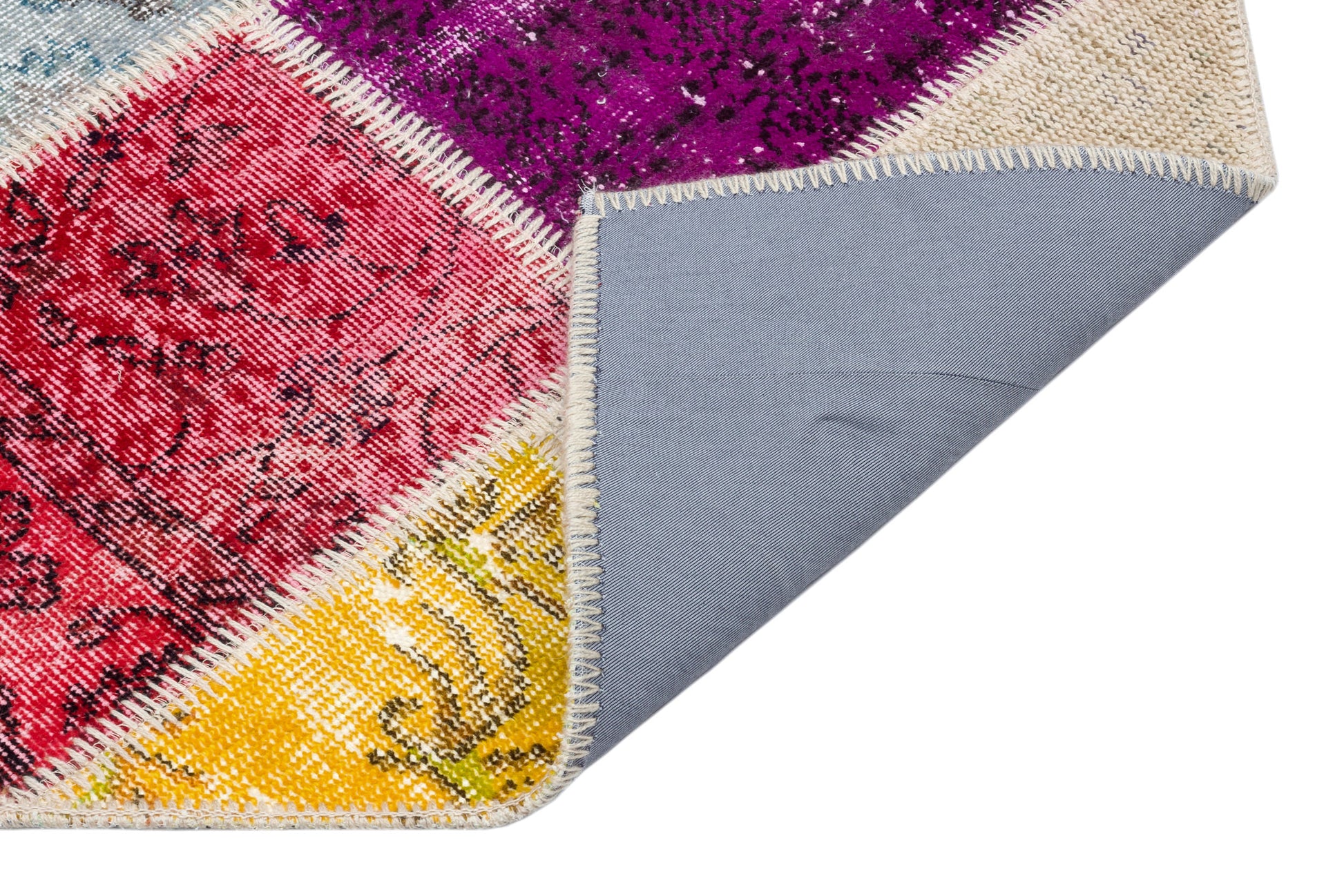 Iskece Bej Patchwork Yün El Dokuma Halısı 082 x 147 Apex Unique