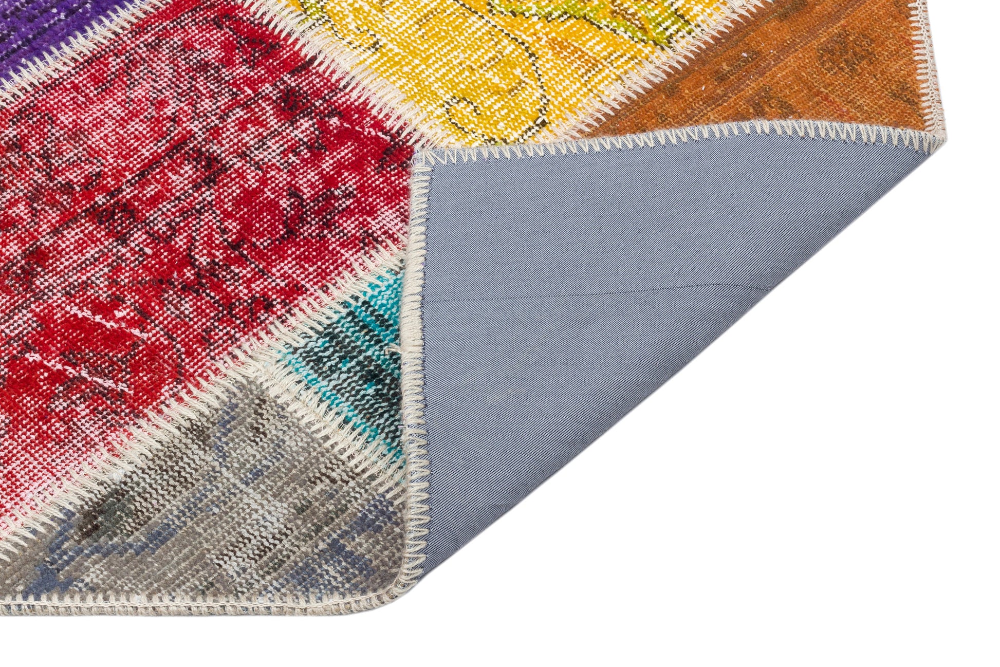 Iskece Bej Patchwork Yün El Dokuma Halısı 081 x 146 Apex Unique