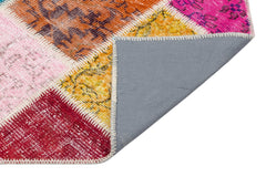 Iskece Bej Patchwork Yün El Dokuma Halısı 077 x 155 Apex Unique