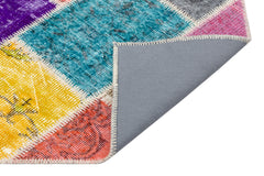 Iskece Bej Patchwork Yün El Dokuma Halısı 081 x 151 Apex Unique