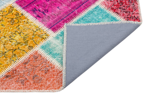 Iskece Bej Patchwork Yün El Dokuma Halısı 081 x 145 Apex Unique