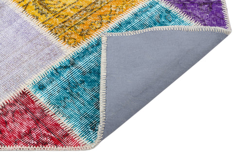 Iskece Bej Patchwork Yün El Dokuma Halısı 080 x 147 Apex Unique