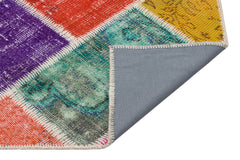 Iskece Bej Patchwork Yün El Dokuma Halısı 122 x 185 Apex Unique