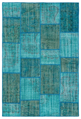 Antrasit Gri Anadolu Bohem Eskitme Yün Halı 158x233 - Özel Seri