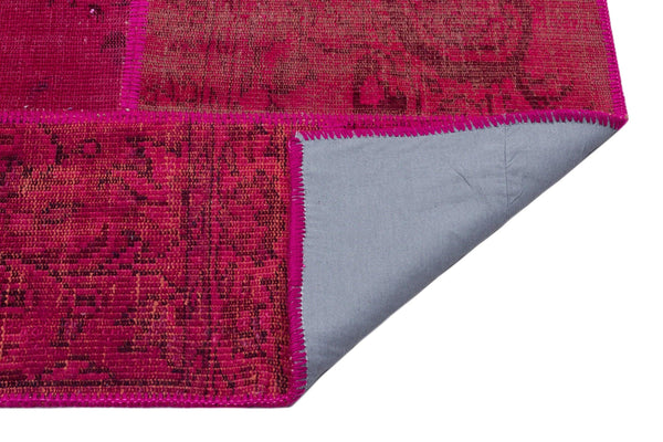 Kırmızı Anadolu Eskitme Geometrik Yün Halı 160x230 - Özel Seri