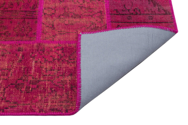 Kırmızı Anadolu Eskitme Geometrik Yün Halı 162x234 - Özel Seri