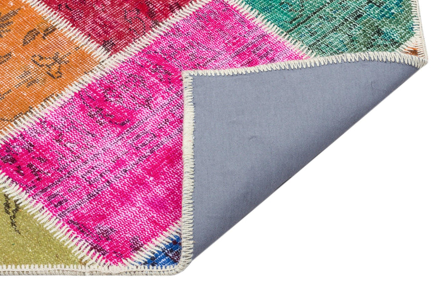 Çok Renkli El Dokuma Halı Eskitme Yün Geometrik Desenli 162x231 cm 34197 – Oturma odası kullanımı