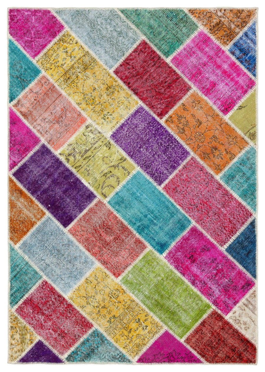 Bej Anadolu Bohem Modern Yün Halı 162x231 - Özel Seri