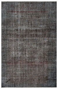 Moderner Wollteppich in Anthrazit mit abstraktem Muster 185x288 cm