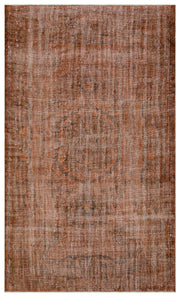 Atina Kahverengi Eskitme Yün El Dokuma Halısı 170 x 294 Apex Unique