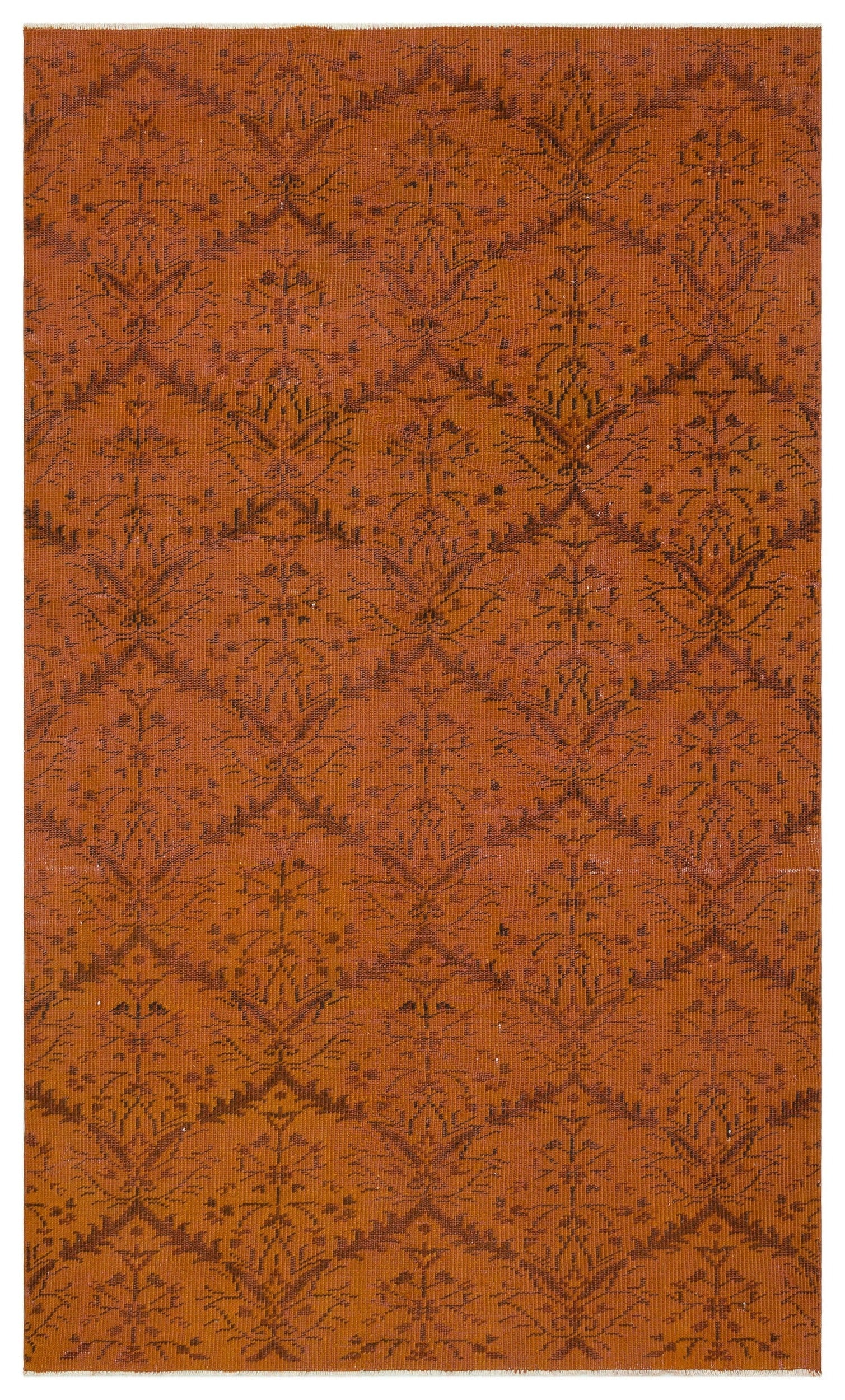 Atina Turuncu Eskitme Yün El Dokuma Halısı 146 x 248 Apex Unique