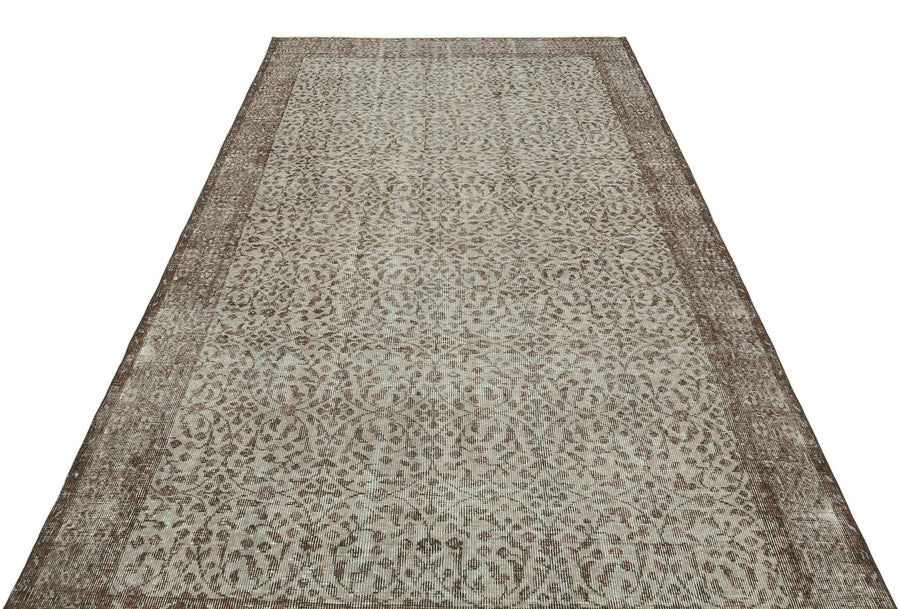 Gri Anadolu Eskitme Geometrik Yün Halı 165x298 - Özel Seri
