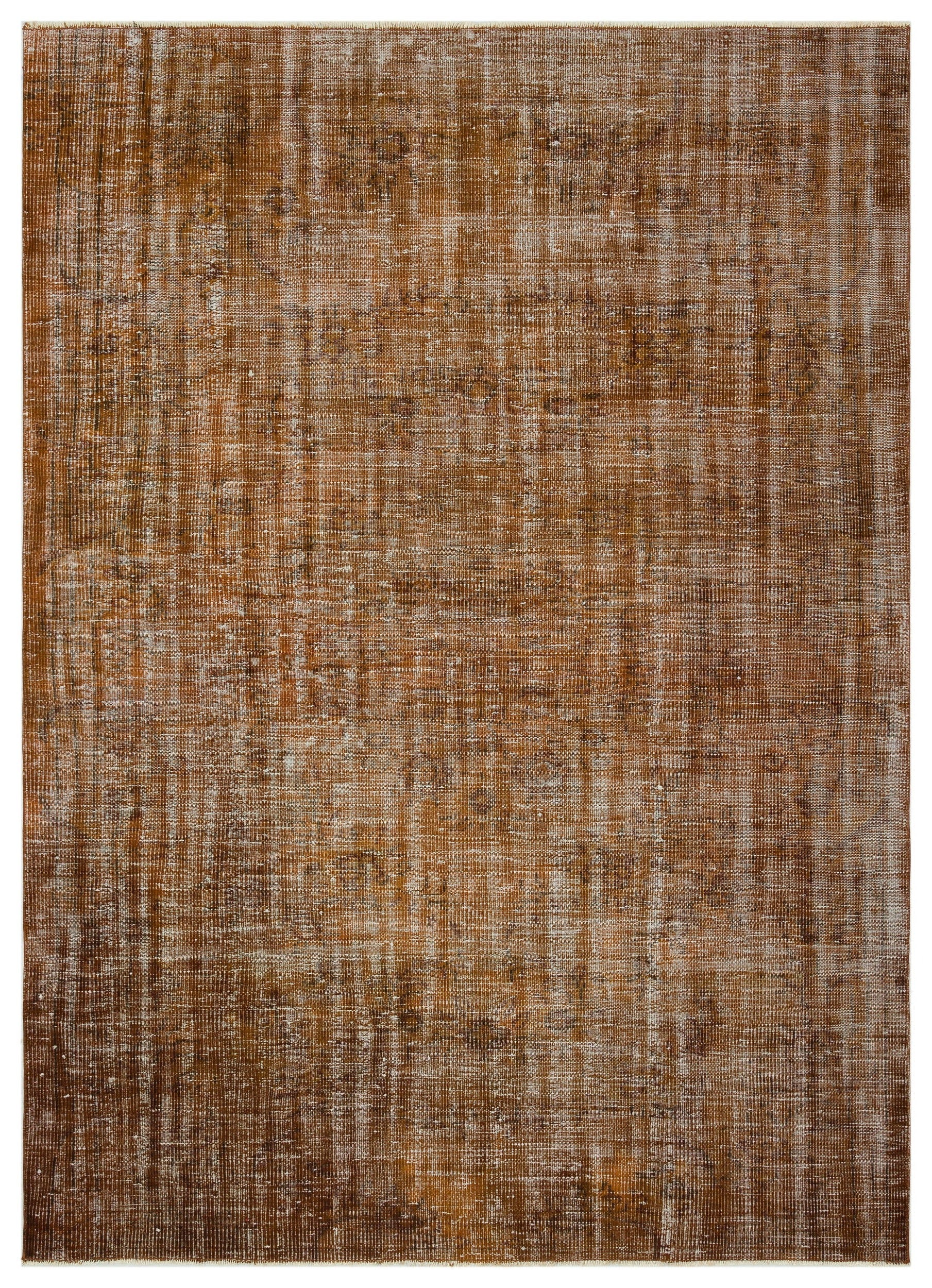 Atina Kahverengi Eskitme Yün El Dokuma Halısı 185 x 260 Apex Unique