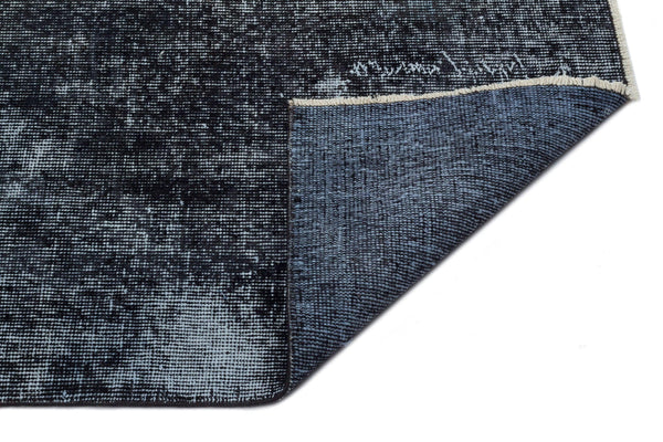 Siyah Eskitme Modern Yün Halı 175x271