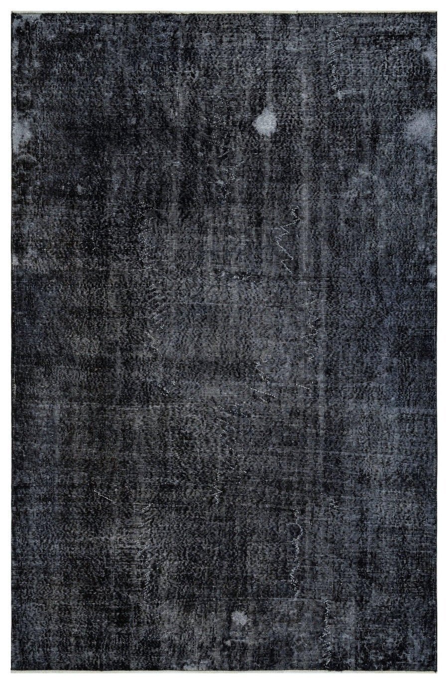 Siyah Eskitme Modern Yün Halı 175x271