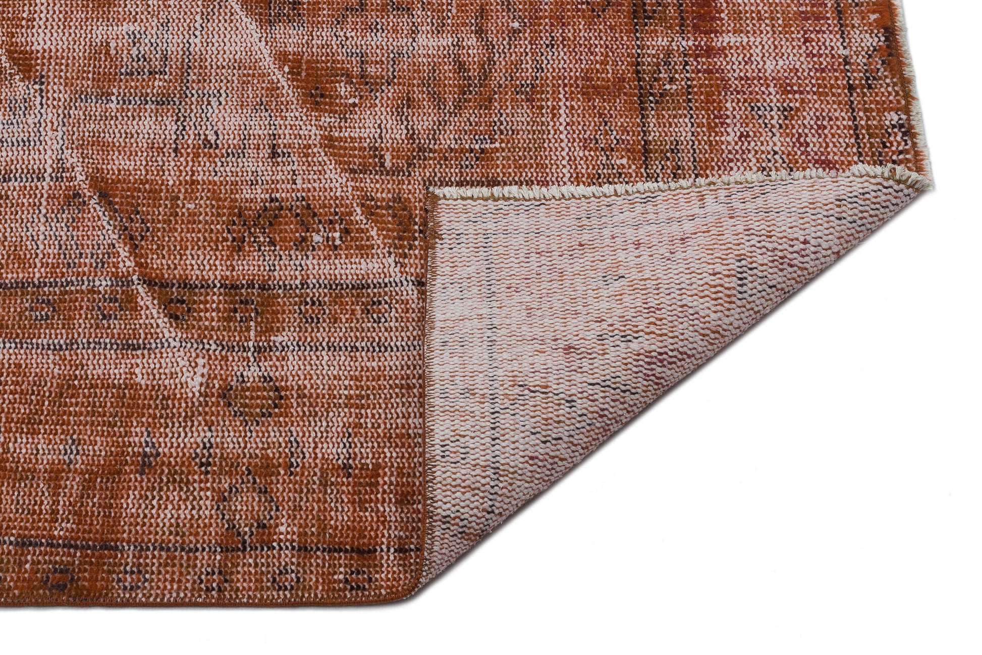 Atina Kahverengi Eskitme Yün El Dokuma Halısı 179 x 286 Apex Unique