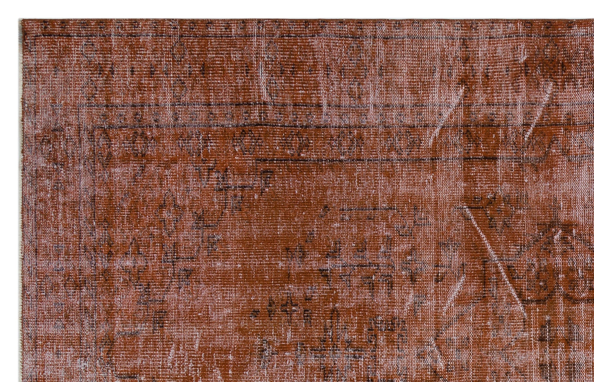 Atina Kahverengi Eskitme Yün El Dokuma Halısı 179 x 286 Apex Unique