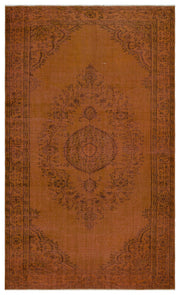 Atina Kahverengi Eskitme Yün El Dokuma Halısı 164 x 277 Apex Unique