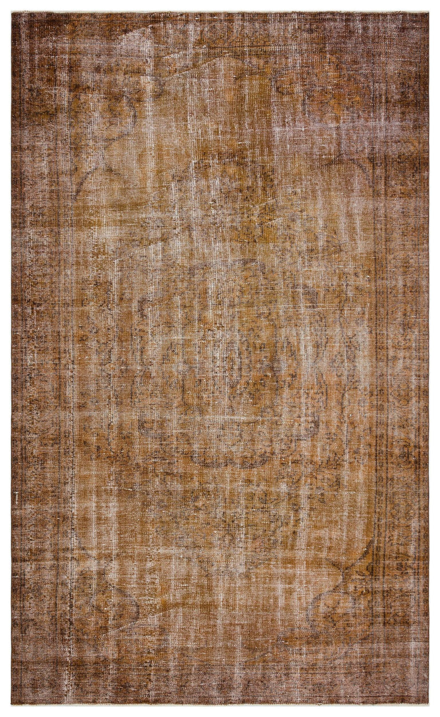 Hardal Krem Anadolu Madalyonlu Yün Halı 186x300 - Özel Seri